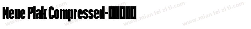 Neue Plak Compressed字体转换